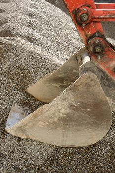 excavator on a building site