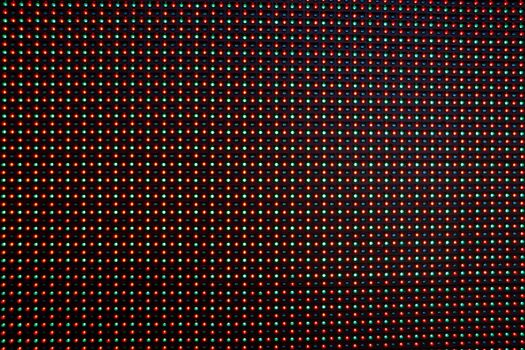 Close-up of the Matrix of a Screen made of multiple LEDs....