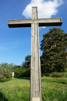 Close-up of a standing cross