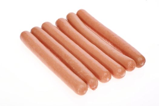 Frankfurter sausages isolated