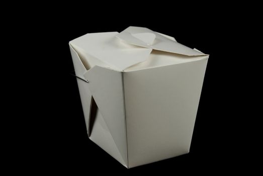 stock picture of a small carboard box for chinese food