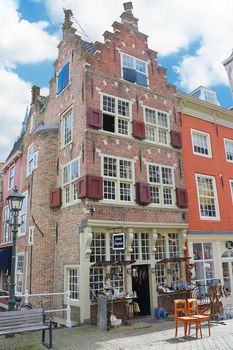 An old building with an antique shop. Netherlands, Delft