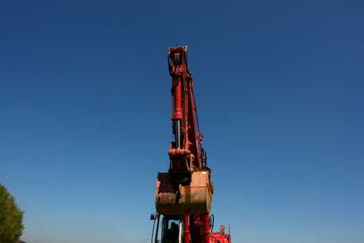 excavator on a building site