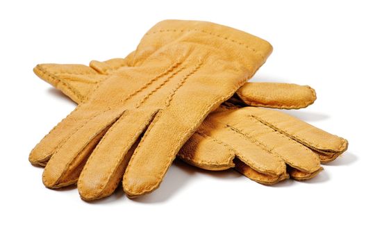 Men's Ginger Gloves isolated on white background