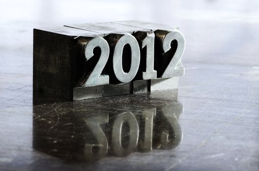 Block letters: new year 2012