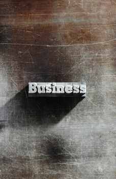 Old Metallic Letters:business background