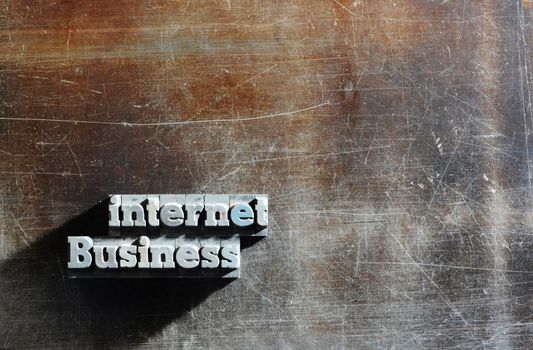 Old Metallic Letters:internet business background