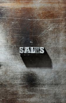 Old Metallic Letters: sales backgrouns
