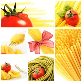 italian pasta collage