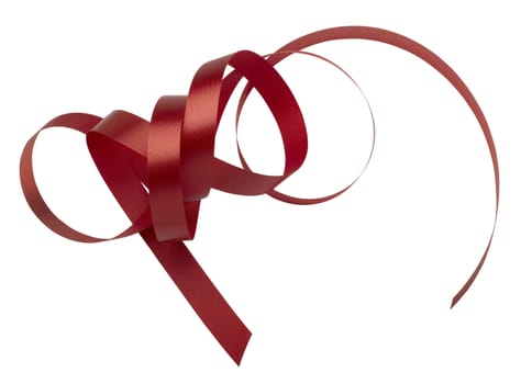 red ribbon on white background