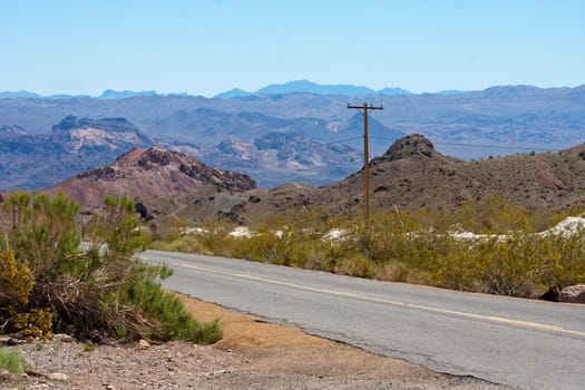 Nevada desert highway HDR Image