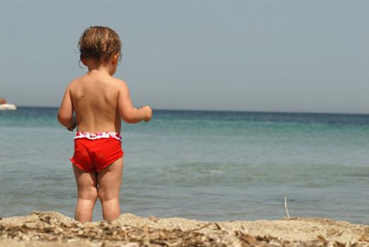 child on the beach