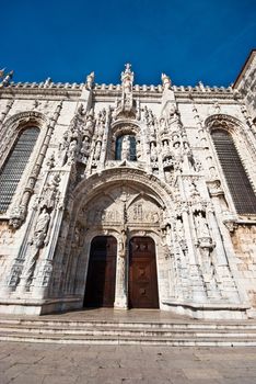 exterior of the Mosteiro dos Jeronimos in Belem, Lisbon