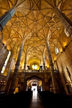 interior of the church of the Mosteiro dos Jeronimos