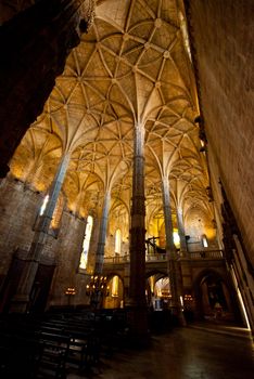 interior of the church of the Mosteiro dos Jeronimos