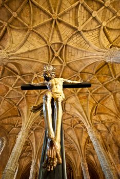 interior of the church of the Mosteiro dos Jeronimos