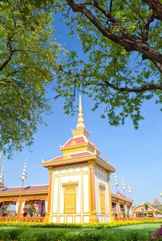 Thai royal funeral and Temple in bangkok thailand