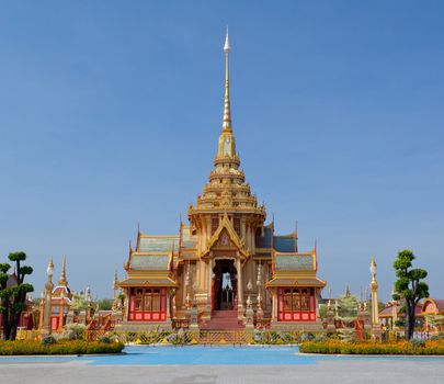 Thai royal funeral and Temple in bangkok thailand