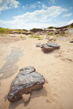 Sampanbok (3000 Hole), The Amazing of Rock in Mekong River, Ubon Ratchathani, Thailand.