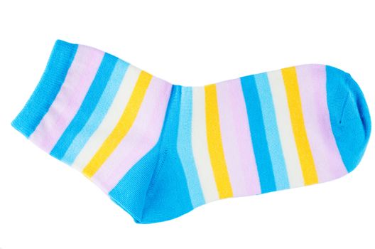 Striped socks isolated