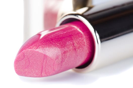 Close up lipstick on white background