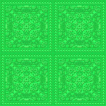 Green ancient tale pattern seamless