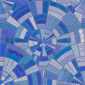 High quality seamless circular blue tiles backgroung