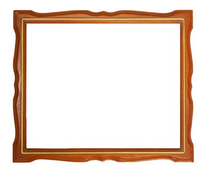 Isolate Wooden frame on white background