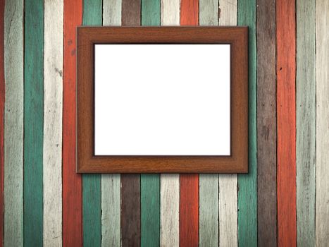 Picture frame on Old wood wall for web page background