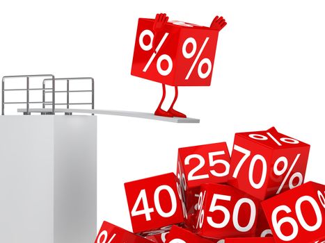 sale cube figure jump in pille off