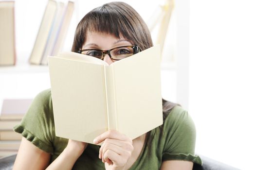  young woman woman with book 