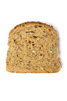Black bread isolated on white background 