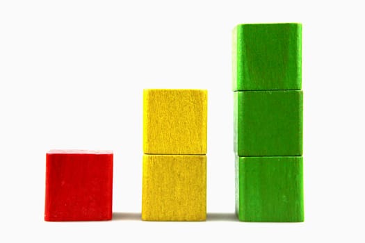 Wooden building blocks.