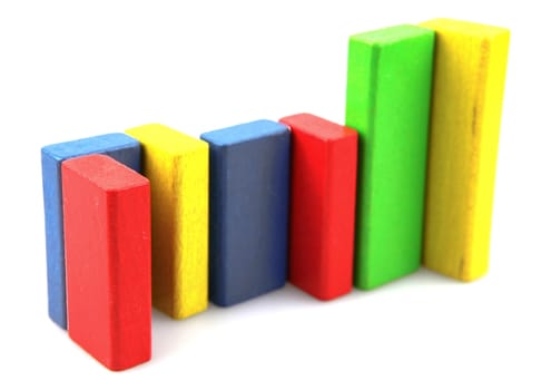 Wooden building blocks.