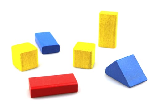 Wooden building blocks.