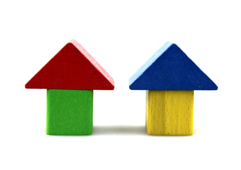 Wooden building blocks.