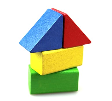 Wooden building blocks.