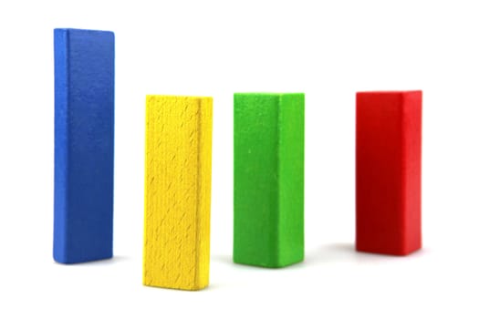 Wooden building blocks.