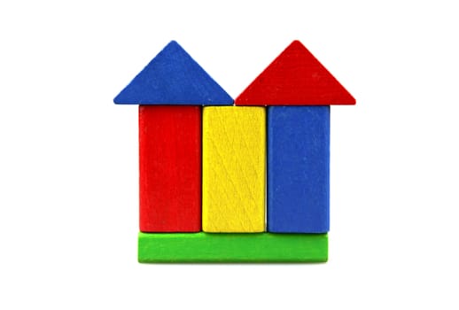Wooden building blocks.