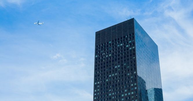 Modern skyscrapers in the business center of to la Défense, Paris