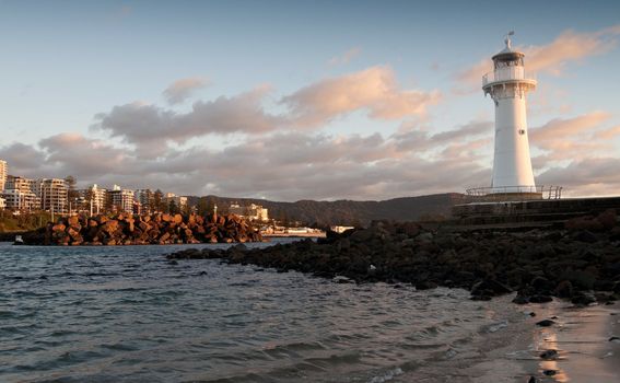tranquil sunrise at the lighthouse wollongong nsw