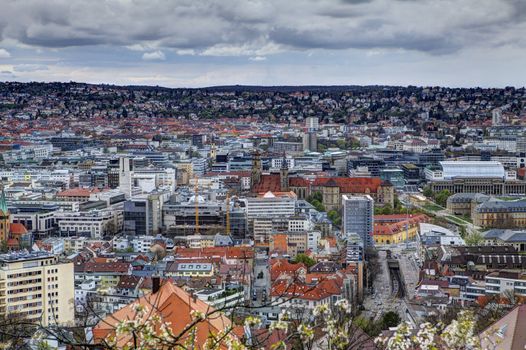 panorama of stuttgart city in germany