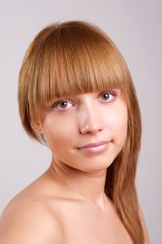 portrait of a beautiful natural young woman