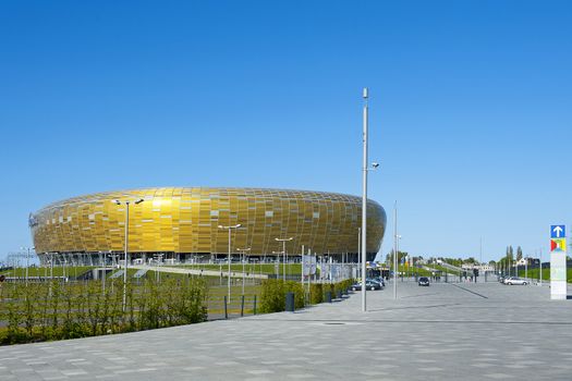 GDANSK, POLAND - MAY 1: PGE Arena, New Stadium in Gdansk for UEFA EURO 2012, Gdansk, Poland, May 1, 2012