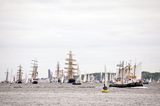 Windjammerparade on the occasion of the Kiel Week 2010