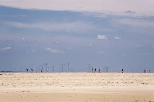 Beach scene in St. Peter-Ording, Germany
