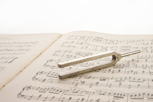 close up of a tuning fork