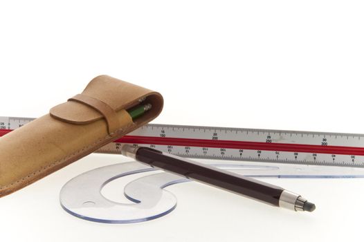 close up of drawing tools