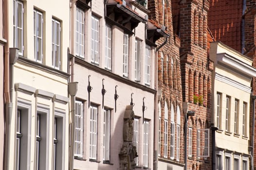 architectural detail in luebeck / germany