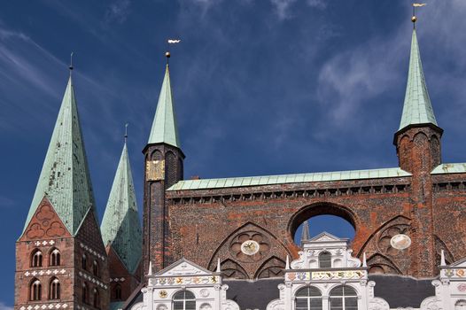 architectural detail in luebeck / germany